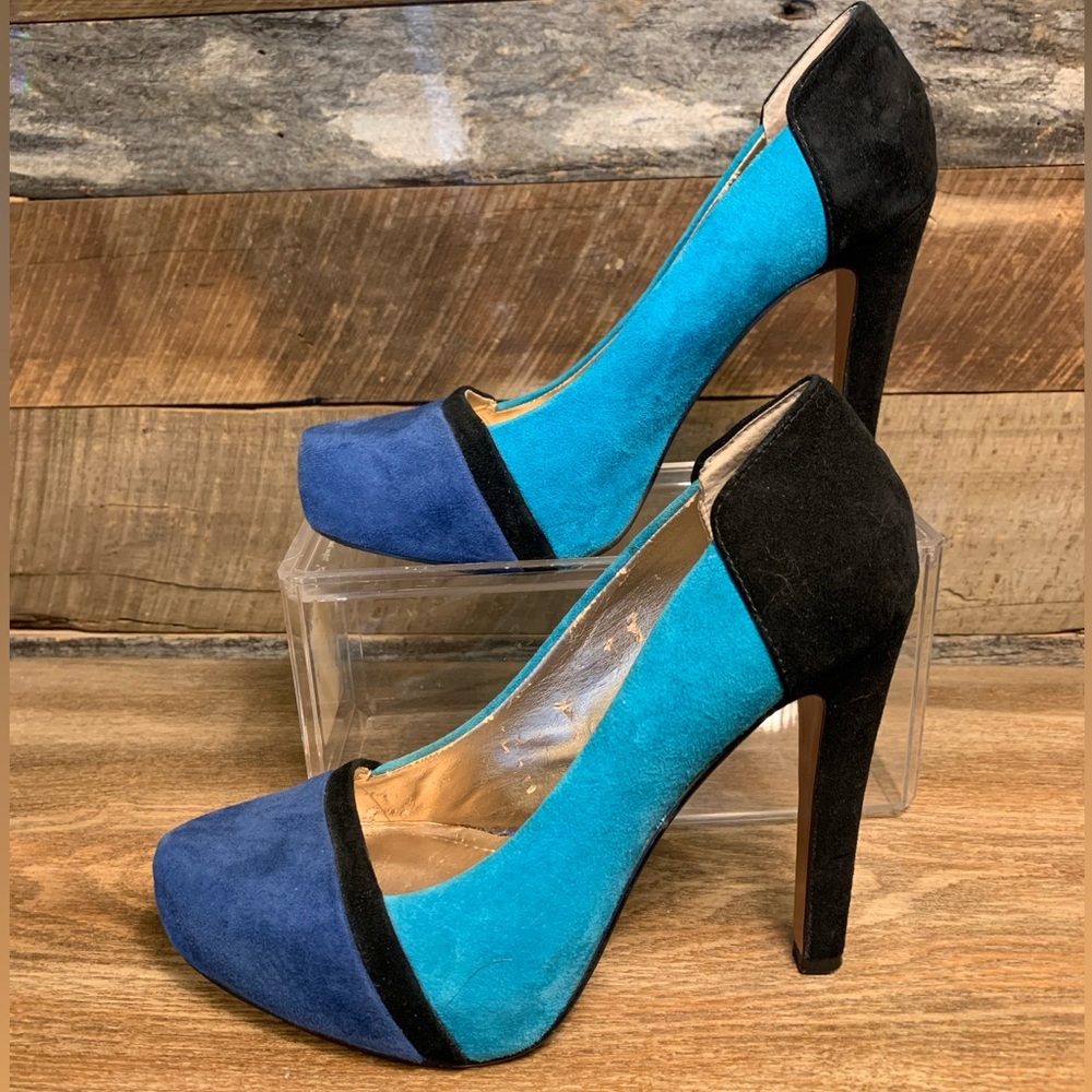 BCBG Suede Heels- Multi Color